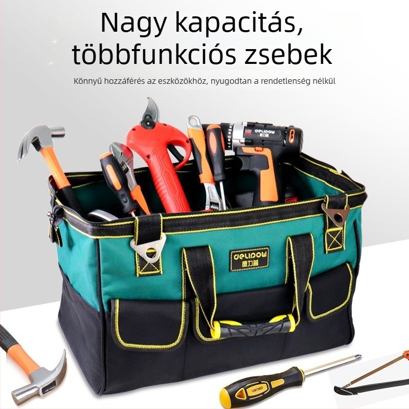 Delip Szerszám Táska - Hordozható, Nagy Kapacitású Szerszámtartó Táska Házhoz, Autóhoz és Kerthez | PP Keret | Teherbírás 250 kg