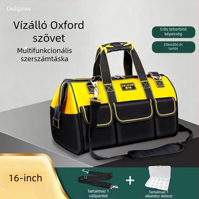 Delip Szerszám Táska - Hordozható, Nagy Kapacitású Szerszámtartó Táska Házhoz, Autóhoz és Kerthez | PP Keret | Teherbírás 250 kg