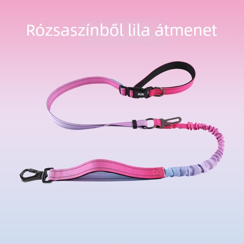 Fiber Pet poliészter kutya póráz övvel – kéz nélkül, vontatási pánt, 100 darab