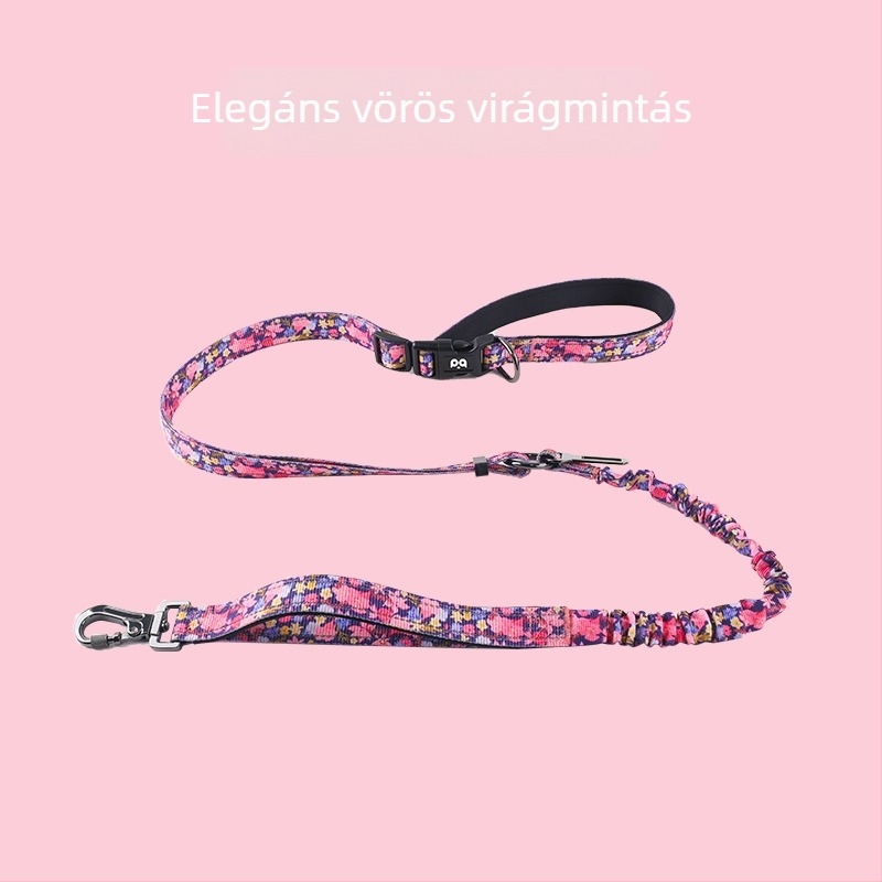 Fiber Pet poliészter kutya póráz övvel – kéz nélkül, vontatási pánt, 100 darab