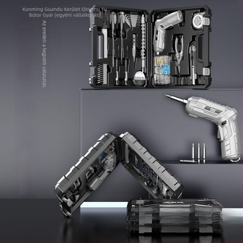 Háztartási elektromos csavarhúzó készlet – szétszerelés és összeszerelés, 70–80 darab, szerszámos dobozzal