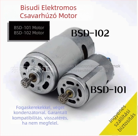 Elektromos csavarhúzó alkatrészek BSD-101 és BSD-102, Bisu márka, réz