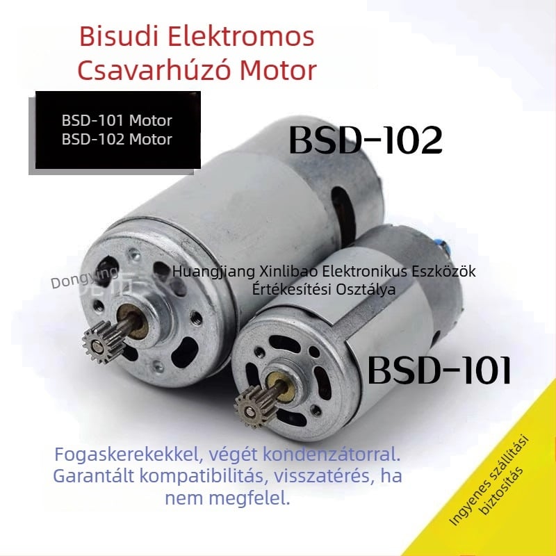 Elektromos csavarhúzó alkatrészek BSD-101 és BSD-102, Bisu márka, réz