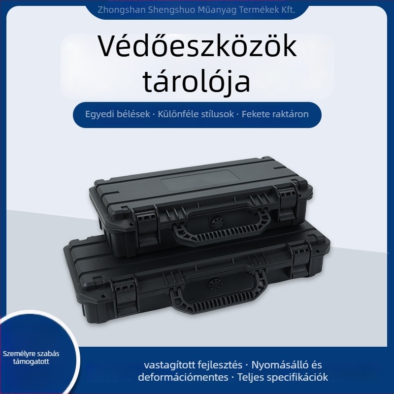 PP műanyag szerszámos doboz – ütésálló, hordozható, szerszámok tárolására, autóhoz – Sorozat 101-104