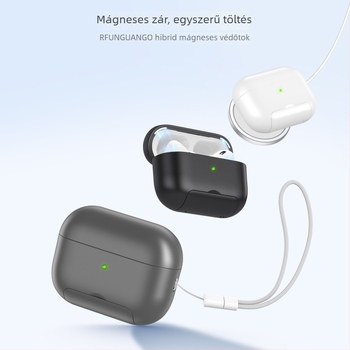 AirPods Pro 2 és AirPods 4. generációs védőtok, PC anyagból, multifunkcionális, univerzális stílus.