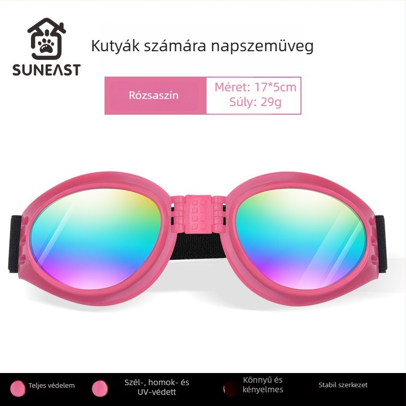 Kutyák számára készült szemüveg – szélvédett háziállat szemüveg; Anyag: Egyéb; Alkalmazható: Általános célú; Importált: Nem; IP engedély: Nem