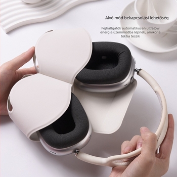 AirPods Max szilikon védőtok – embossált puha héj, Apple-kompatibilis