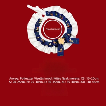 Háziállat karácsonyi nyakörv masnival – Poliészter, Univerzális illeszkedés, Shanghai-ban gyártva