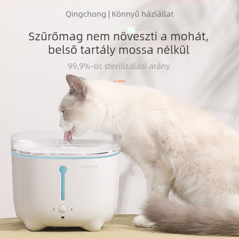 Macska vízforrás intelligens cirkulációs szűrővel (Kivehető; Nincs alkalmazás; Súly 1,5 kg; 1 év garancia)