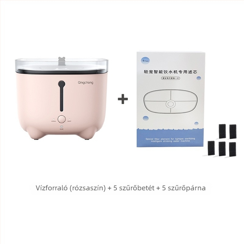 Macska vízforrás intelligens cirkulációs szűrővel (Kivehető; Nincs alkalmazás; Súly 1,5 kg; 1 év garancia)