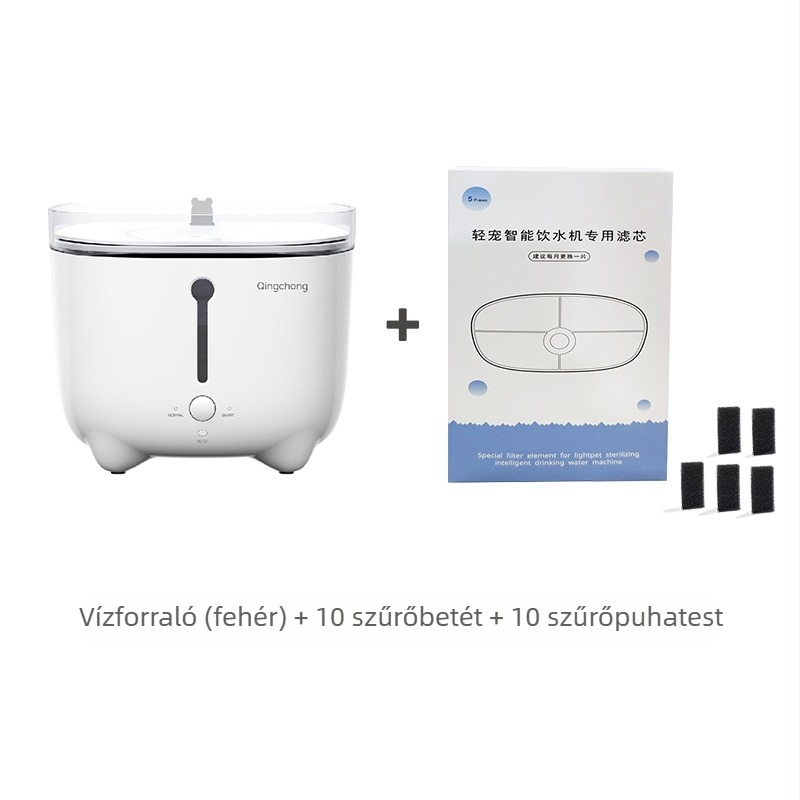 Macska vízforrás intelligens cirkulációs szűrővel (Kivehető; Nincs alkalmazás; Súly 1,5 kg; 1 év garancia)