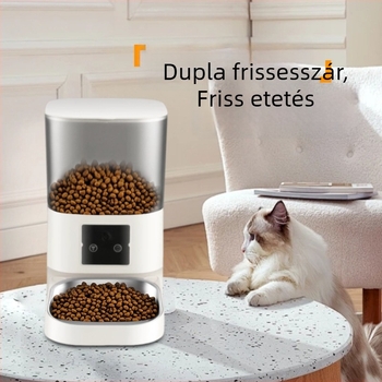 Okos etető automata kamerával, HD széleslátószögű megfigyeléssel, APP-vezérlés, univerzális kompatibilitás, súly 1,6 kg