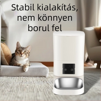 Okos etető automata kamerával, HD széleslátószögű megfigyeléssel, APP-vezérlés, univerzális kompatibilitás, súly 1,6 kg