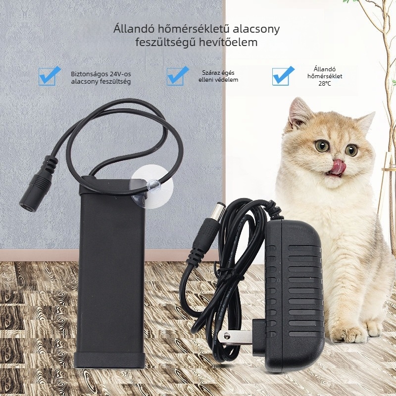 Okos vezeték nélküli háziállat‑ivóvíz adagoló automatikus érintőérzékelővel, levehető, csendes működés, macska és kutya részére, szűrő rendszer