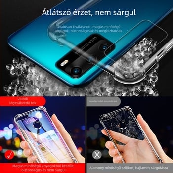 Huawei P40 Pro telefontok — teljes lefedés, puha szilikon, ütésálló védelem