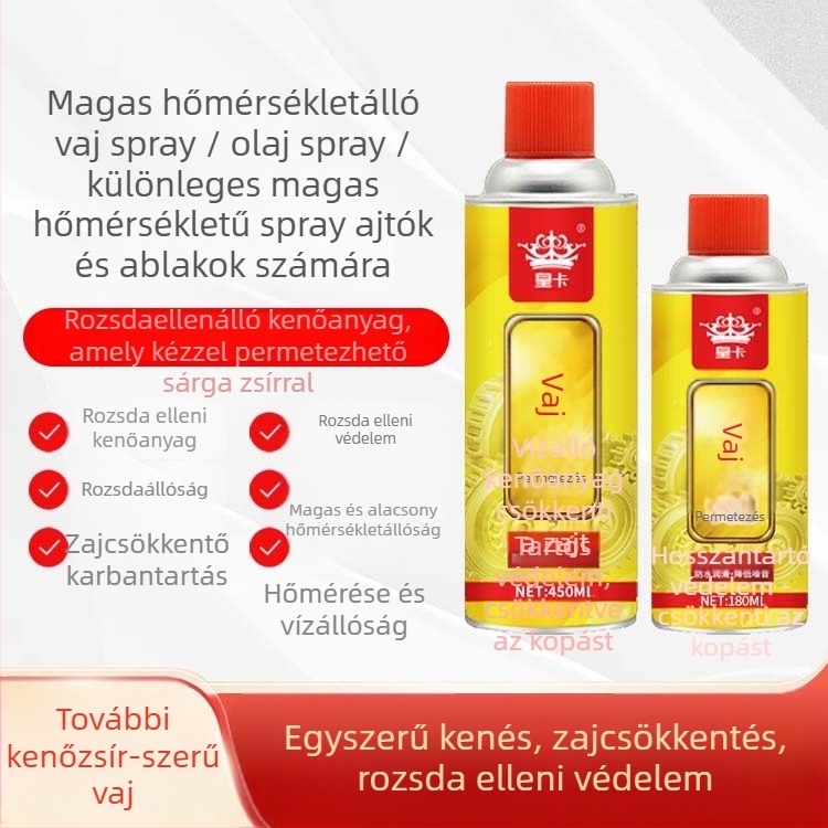 Rozsdamentesítő és ajtózárak kenőspray, magas hőmérséklet-állóság (Típus: Kenőanyag; Fő összetevők: Kenőolaj; Sztenderd: 3 év; Minőségi standard: 6600; Alkalmazható részek: Egyéb)
