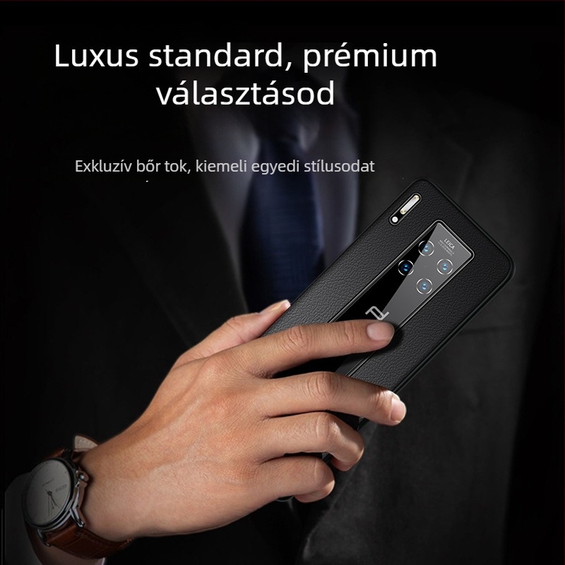 Huawei Mate 30 RS tok Porsche bőrből, teljes lefedés, ütésálló