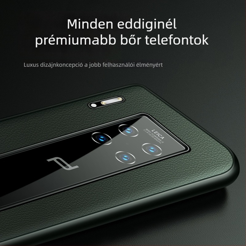 Huawei Mate 30 RS tok Porsche bőrből, teljes lefedés, ütésálló