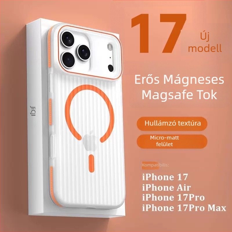 Telefonvédő tok mágneses rögzítéssel, ütésálló, esésálló, hőelvezetés, matt PC anyagból, kompatibilis az iPhone 12–14 sorozattal (Ring Gold Horse)