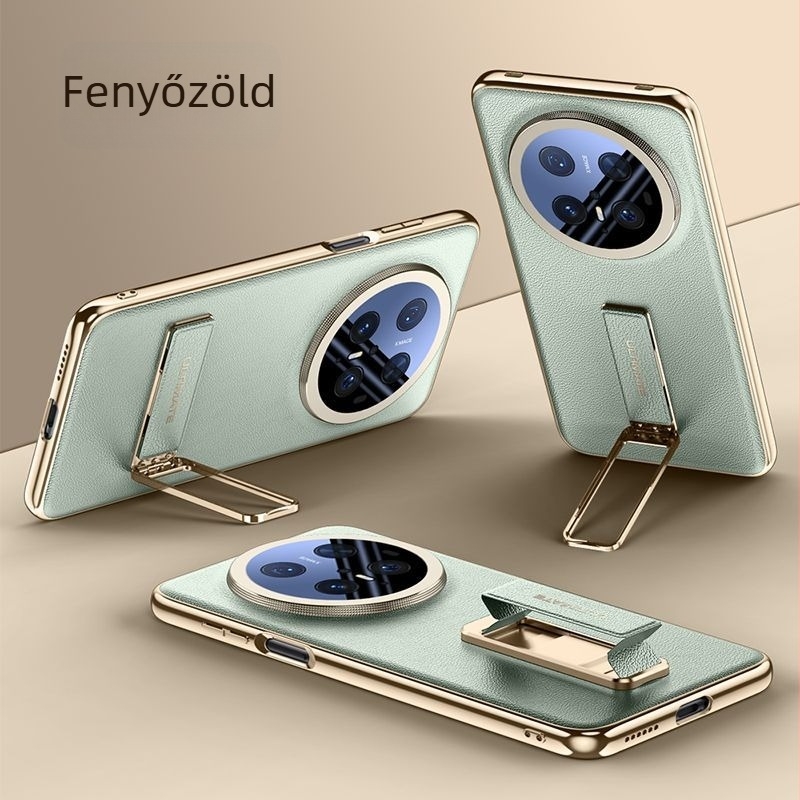 Huawei Mate70 Pro Premium bőrtok hátlap csuklóval és esésvédelmi funkcióval, elérhető fehér, piros, lila és fekete színben