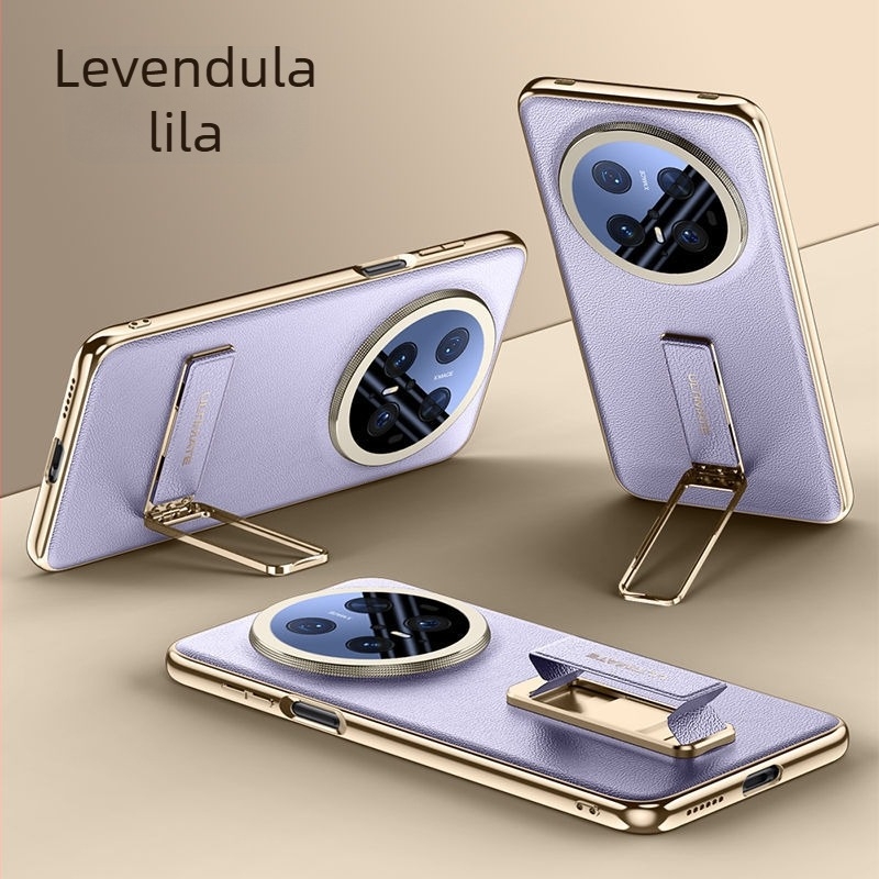 Huawei Mate70 Pro Premium bőrtok hátlap csuklóval és esésvédelmi funkcióval, elérhető fehér, piros, lila és fekete színben