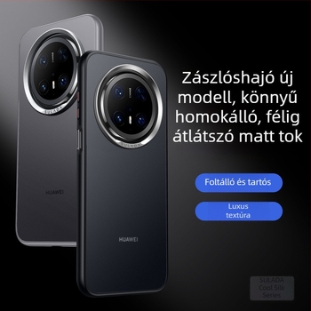 Mate80 matt telefonvédő Huawei Mate70 Prohoz Sulada fonalas tapintású textúrával és lencsegyűrűvel