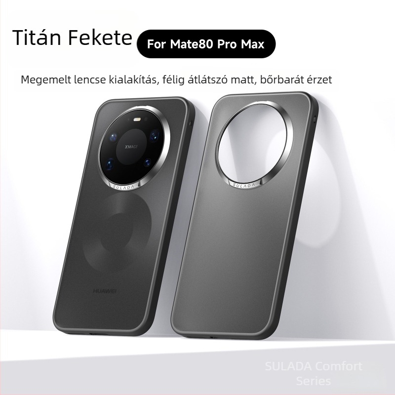 Mate80 matt telefonvédő Huawei Mate70 Prohoz Sulada fonalas tapintású textúrával és lencsegyűrűvel