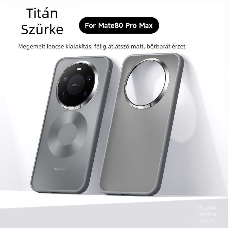 Mate80 matt telefonvédő Huawei Mate70 Prohoz Sulada fonalas tapintású textúrával és lencsegyűrűvel