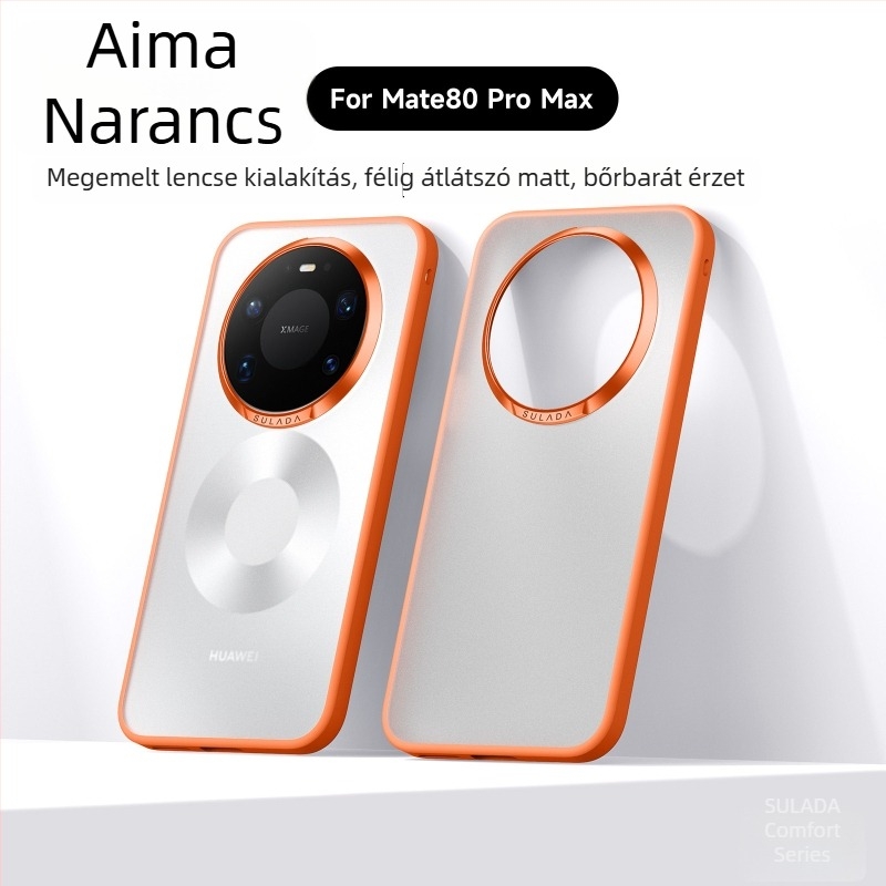 Mate80 matt telefonvédő Huawei Mate70 Prohoz Sulada fonalas tapintású textúrával és lencsegyűrűvel