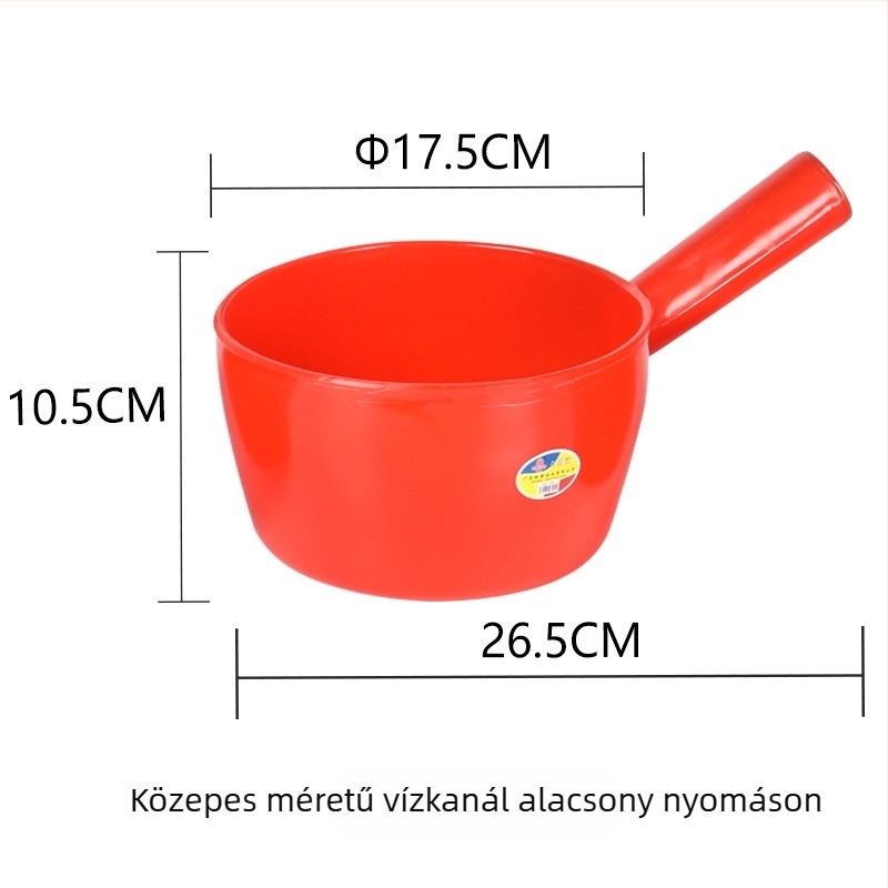 PP anyagú hosszú nyelű vízkanál, sav- és alkáliálló, törésálló