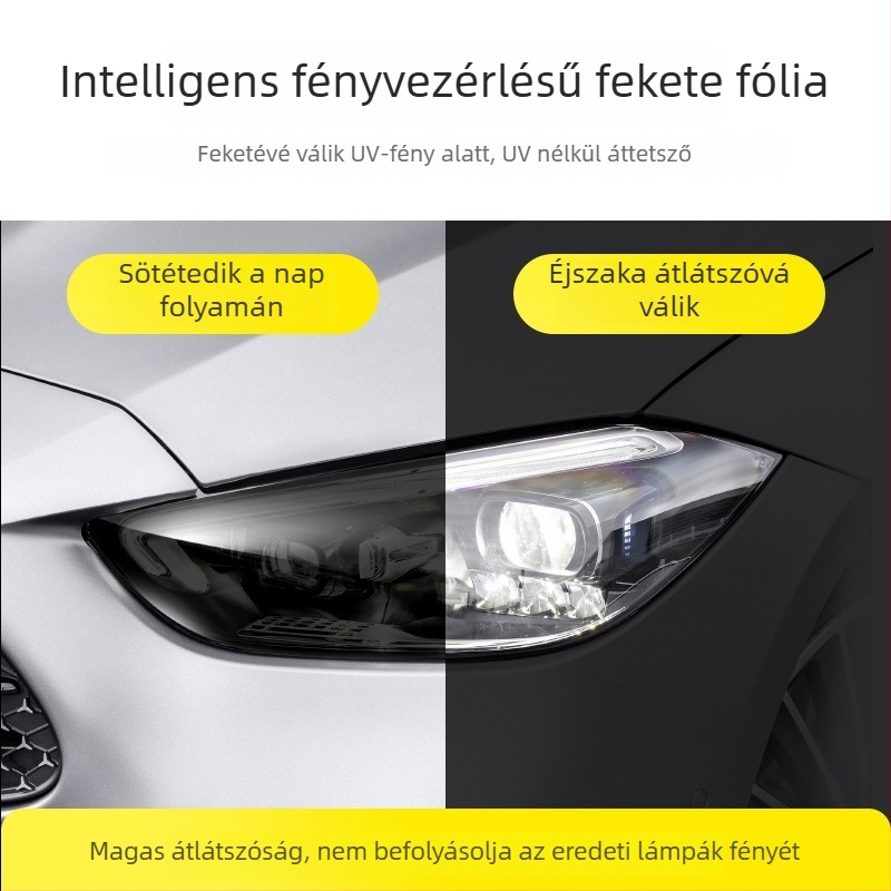 Mercedes-Benz TPU elsőfényszóró fólia, karcolásálló, karcolásjavítás, fényvezérlő kontroll, védőfilm