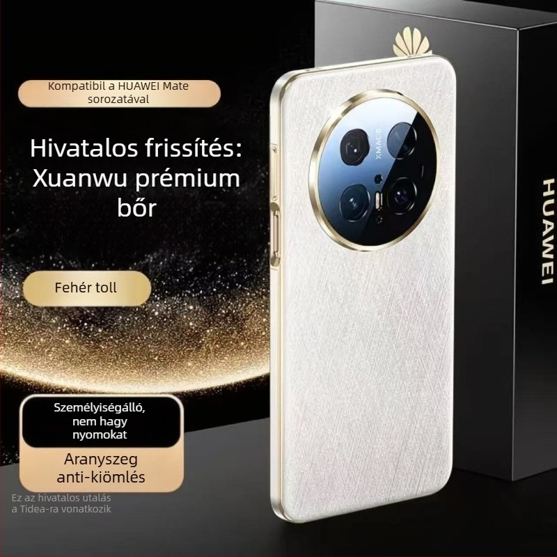 Huawei Mate60 Pro+ telefonvédő tok, egyszerű bőrből, elektroplakolt felülettel, ujjlenyomat-mentes, Huawei-kompatibilis, testreszabás támogatott