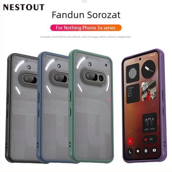 Nothing Phone 3a telefonvédő tok Fan Shield (Anyag: PC+TPU; Frosted felület; Ütközés elleni védelem; Testreszabás támogatott)