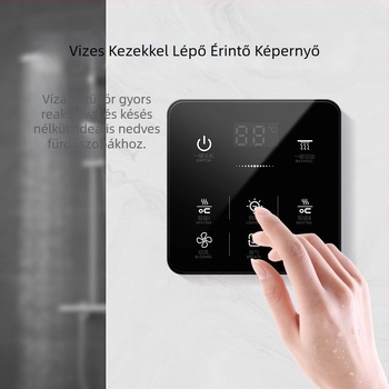 Okos fürdőszobai fűtésvezérlő kapcsoló érintőpanellel, vízálló, 50–440V, Loose