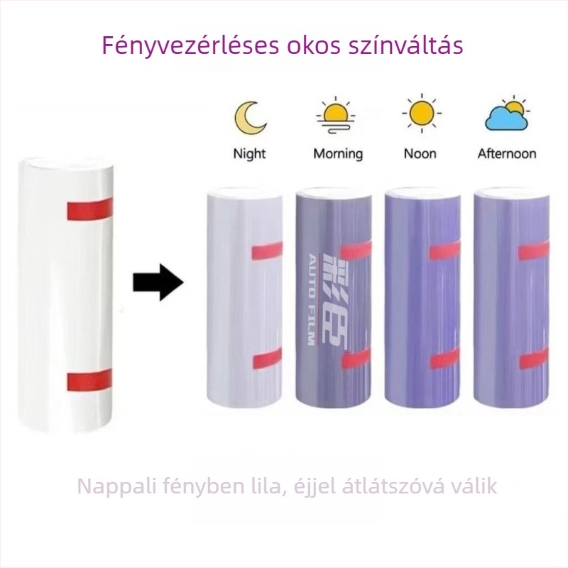 Caichen TPU védőfólia fényszórókhoz autókhoz és motorkerékpárokhoz – első fényszóró, fény által vezérelt színváltó fólia