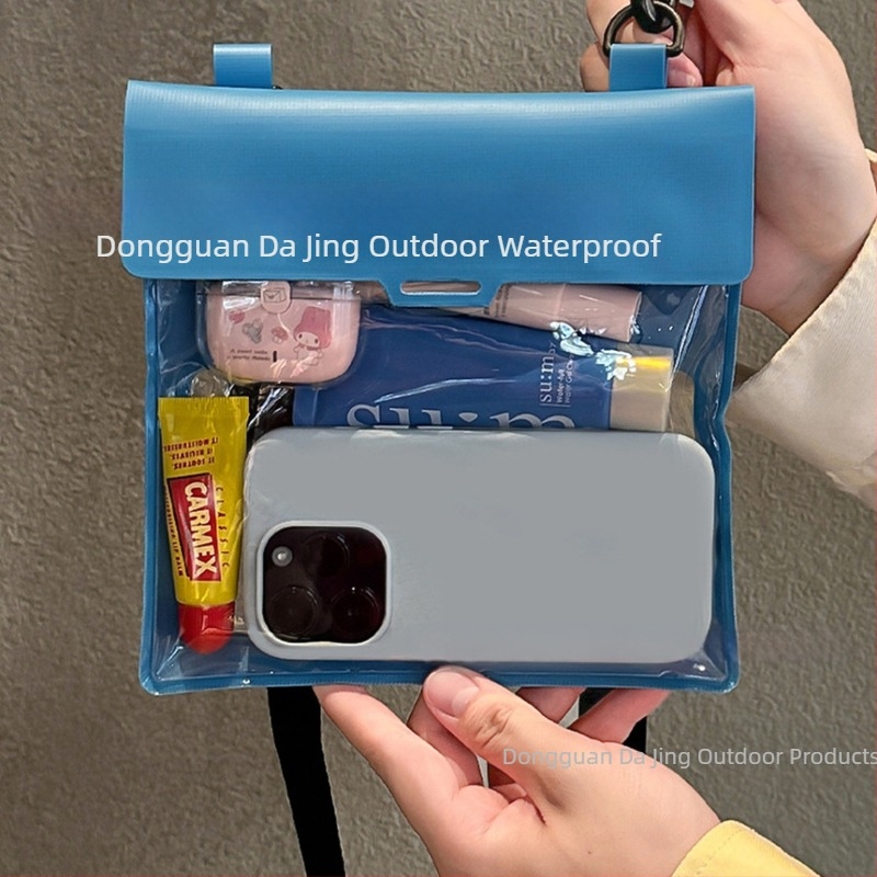 Vízálló mobiltelefon-táska érintőképernyővel, nagy kapacitású PVC anyagból, diagonális vállpánttal, úszáshoz és vízisportokhoz