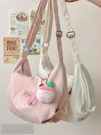Crossbody dumpling táska – Nylon, cipzáras nyitás, belső cipzáras zseb és telefontok, Pig xiaogu márka