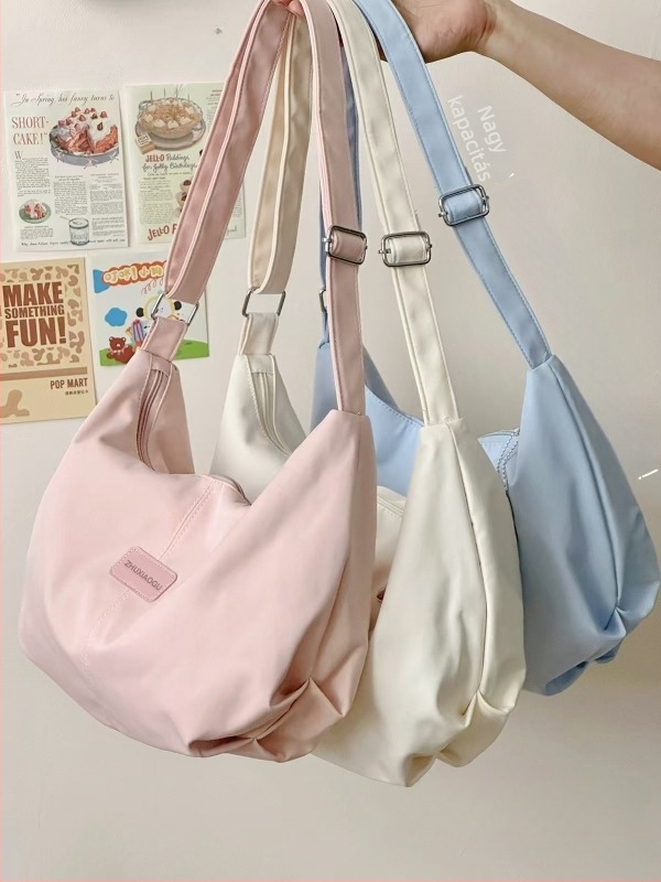 Crossbody dumpling táska – Nylon, cipzáras nyitás, belső cipzáras zseb és telefontok, Pig xiaogu márka