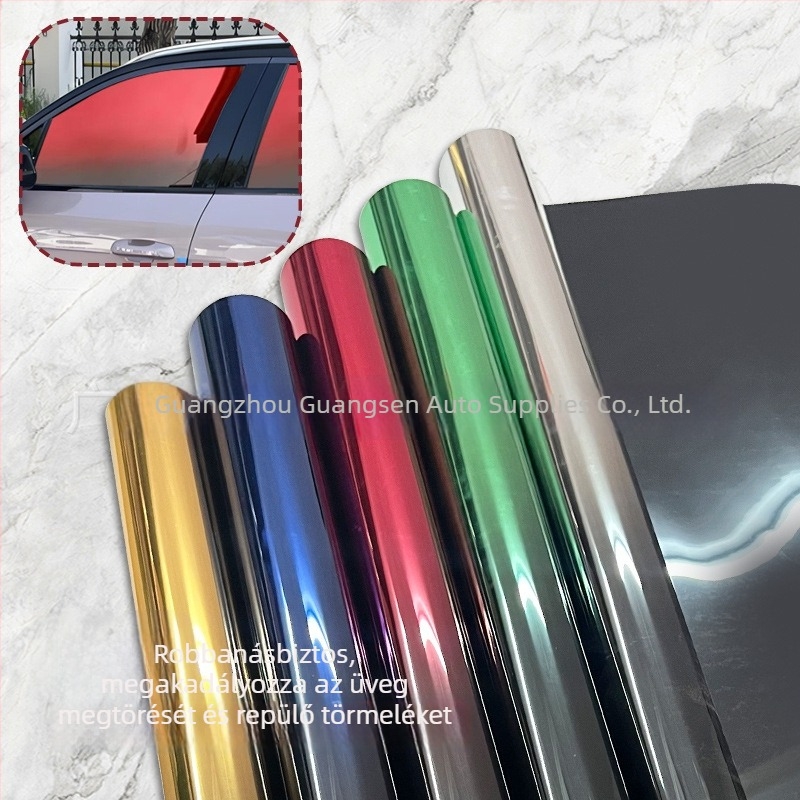 Autóhőszigetelő film - gradient színű autófilm sorozat, Sam Optical márka, papírtömlő csomagolás