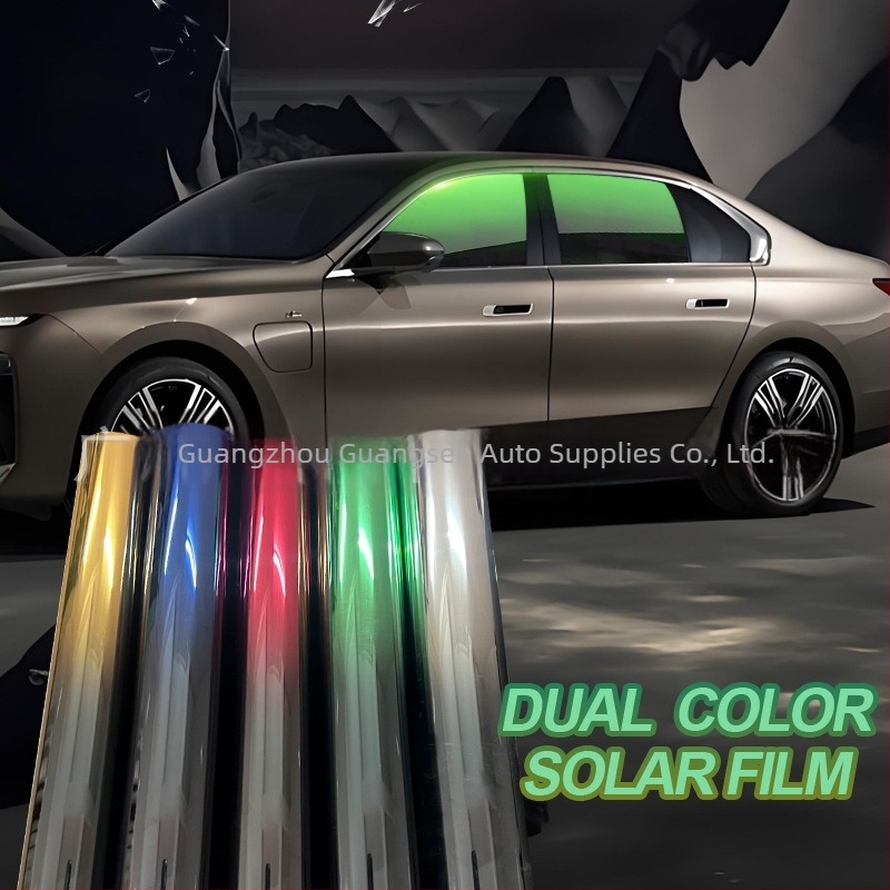 Autóhőszigetelő film - gradient színű autófilm sorozat, Sam Optical márka, papírtömlő csomagolás