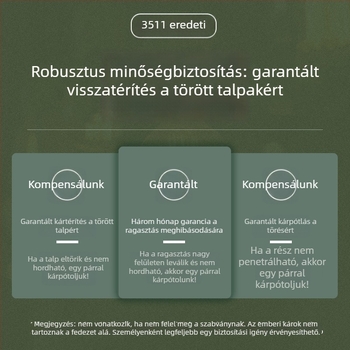 3511 Katonai zöld színű munkacipő terepmunkára, kopásálló, csúszásmentes, uniszex