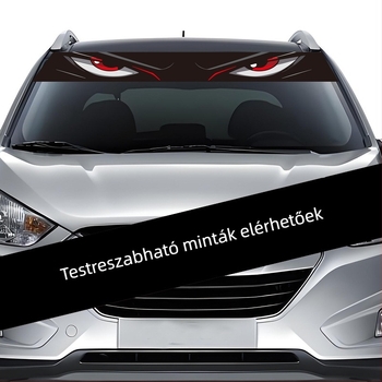 Autó első szélvédőjére szóló dekoratív matrica, típus: karosszéria matrica, ragasztós telepítés, Callidi márka, anyag: matricák