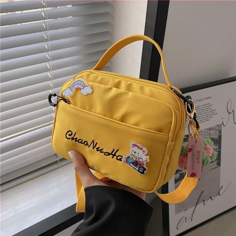 Női vászon crossbody táska, 2025, aranyos és divatos, kicsi és sokoldalú