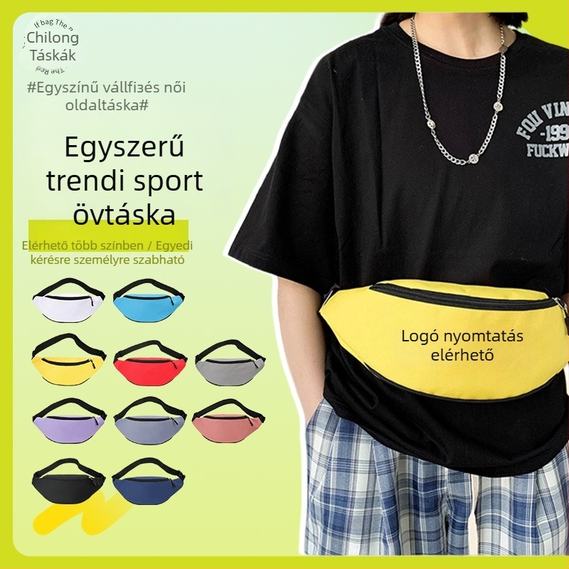 Férfi mellkas táska – utcai divat, vászon, vízálló, ultra könnyű, kopásálló, CLBD