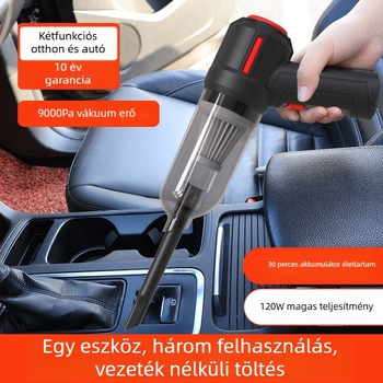 HL-103 – Autó és otthon használható, vezeték nélküli porszívó, 7.4V, 120W, 6000Pa