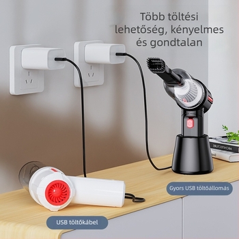HL-103 – Autó és otthon használható, vezeték nélküli porszívó, 7.4V, 120W, 6000Pa