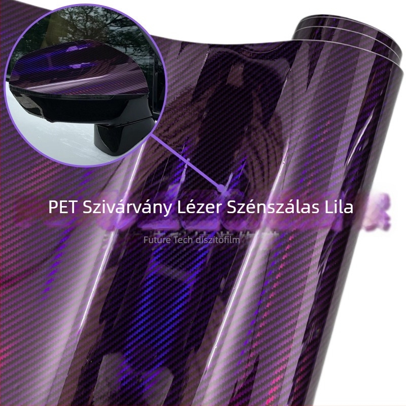 Színváltó PET-filmes matrica, geometriai mintázat, testre szabható, ragasztóval szerelhető, a motorháztetőre és külső karosszéria panelekre