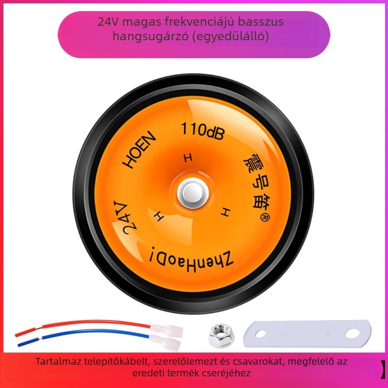 Autó elektromos kürt, 112 modell, 60W, 12V, 50 dB, 1 Ω