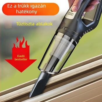 Kézi vezeték nélküli porszívó autóhoz és otthonhoz — szívóerő 20000 Pa, 300 W, újratölthető, zaj 70 dB, 3 m hosszú kábel