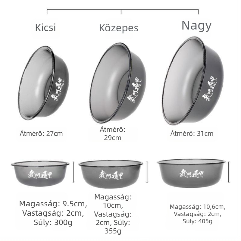 Háromrészes készlet csalétekhez: etetőedény, összecsukható etetőtál és keverőedény